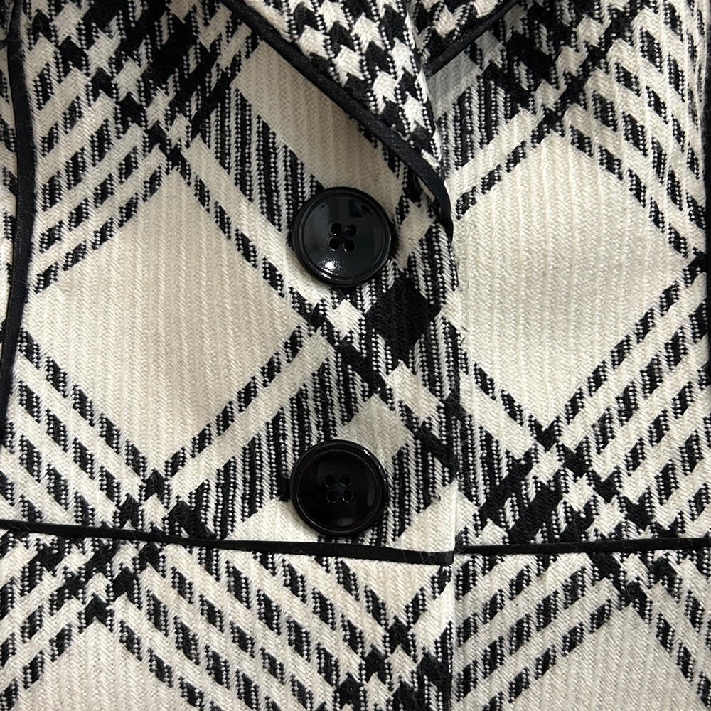 White House Black Market Tweed 40% Wool Peplum Blazer |Size 2 - Picture 2 of 10